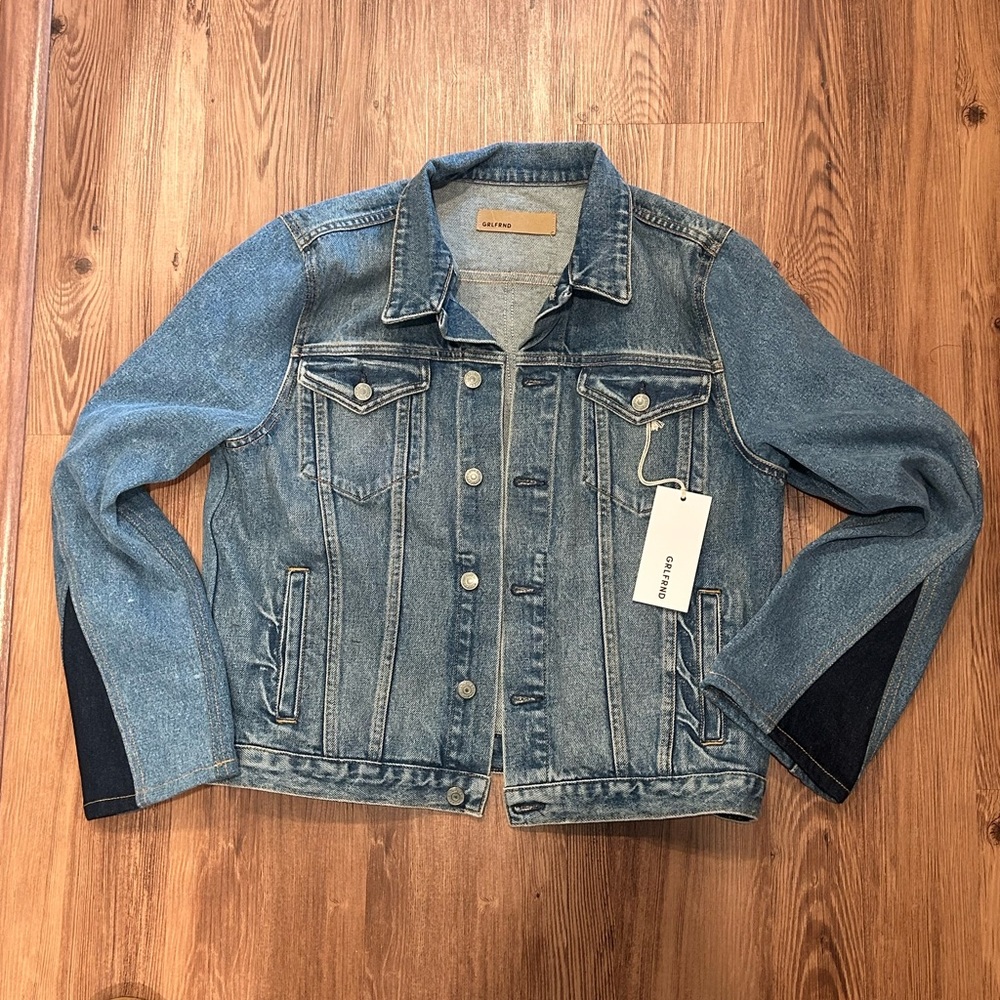 Denim jacket tonal contrast